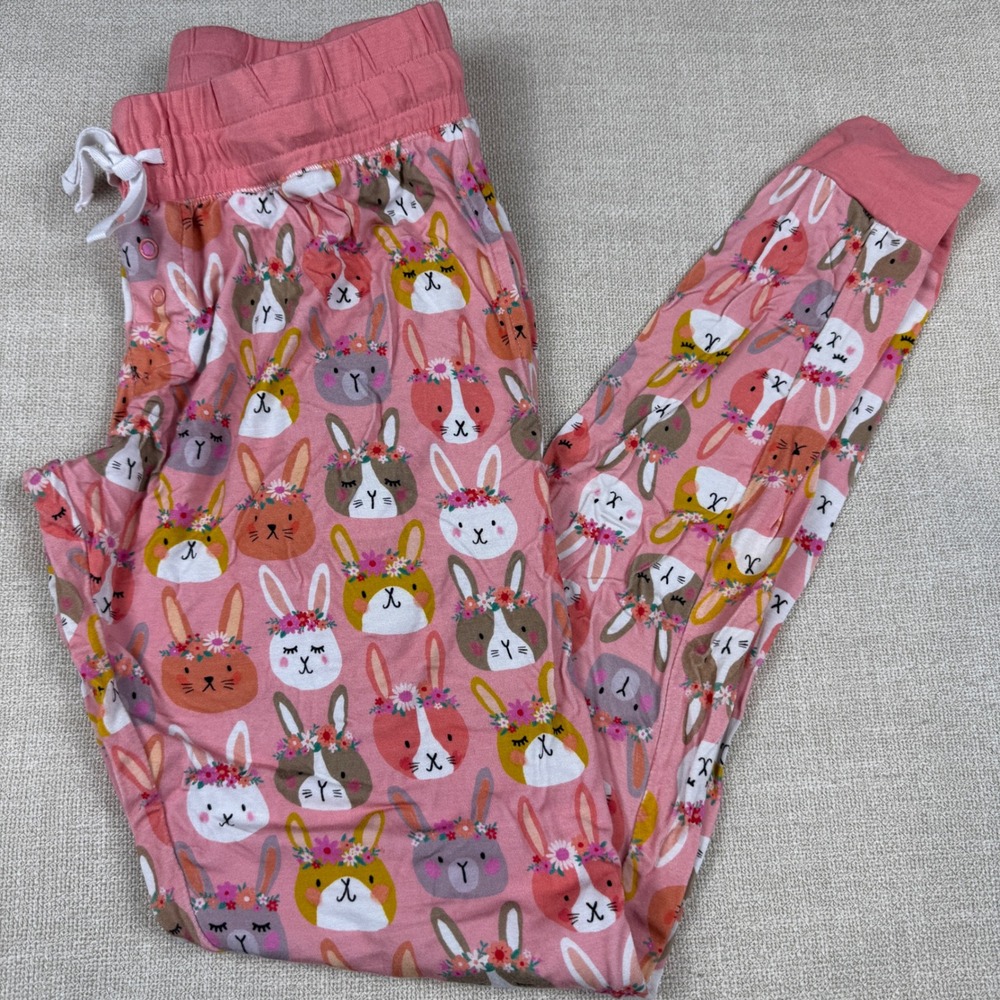 Little Sleepies Pink Bunny Print Girls Pajama Pants